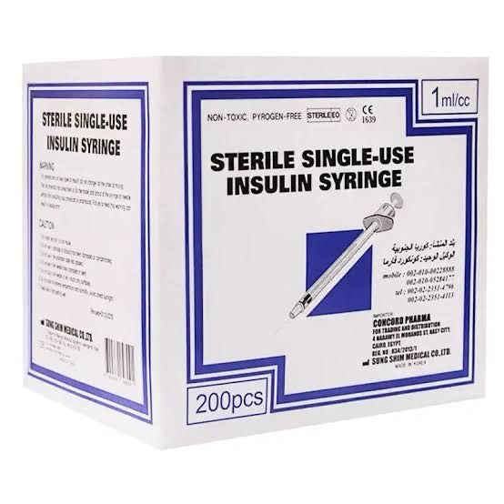 Sterile Single-Use Insulin Syringe